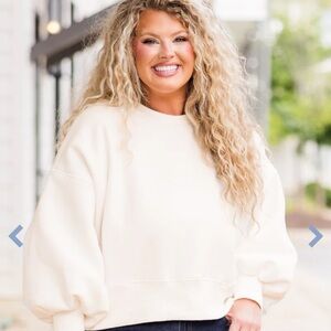 Cozy Cream Oversized Sweatshirt